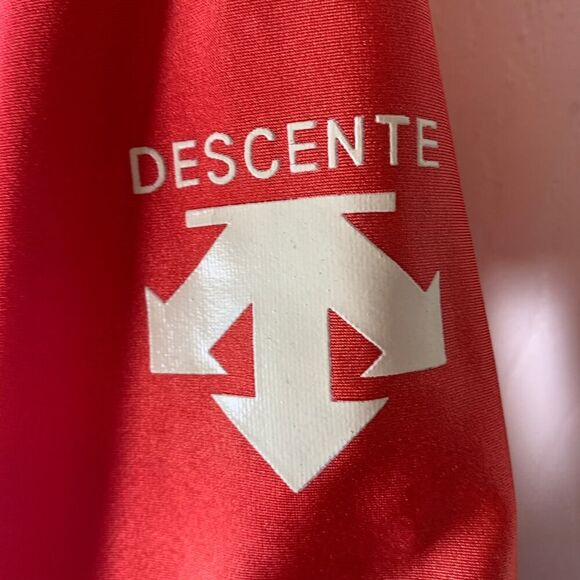 Descente Cycling Jersey Vintage 80’s 1/4 Zip Red Women's M Compression Pockets - Picture 4 of 10